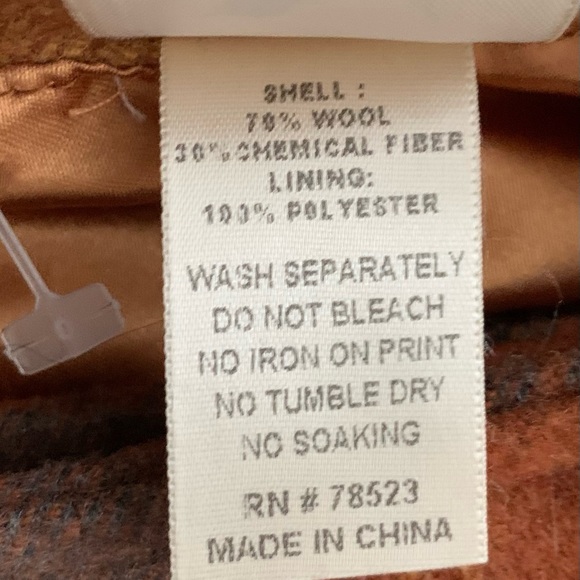 V Los Angeles Full Zip Wool Hooded Coat - Large - Picture 12 of 12